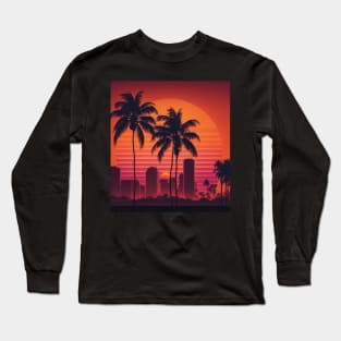 Synthwave Miami Long Sleeve T-Shirt